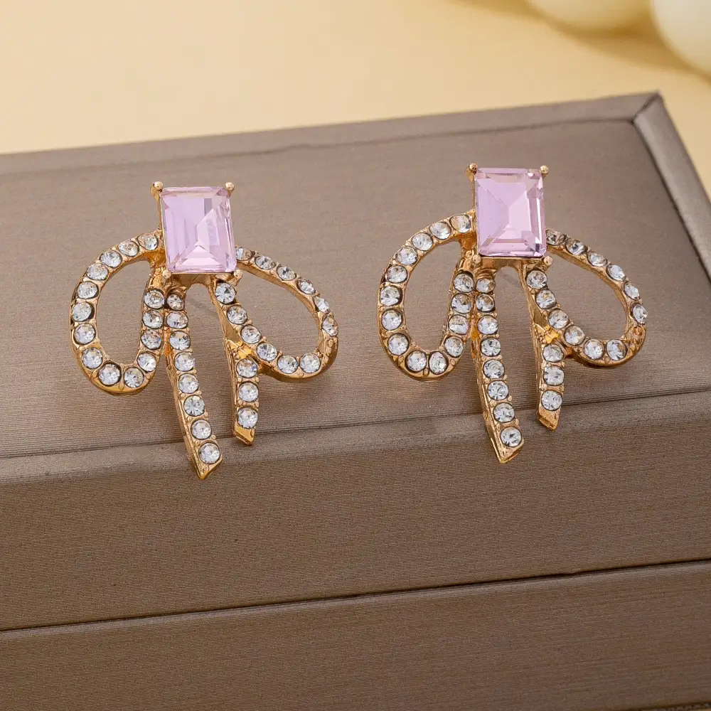 merald Cut Pink Crystal Rhinestone