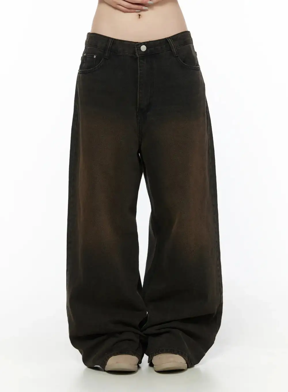 Washed Vintage Wash Baggy Jeans