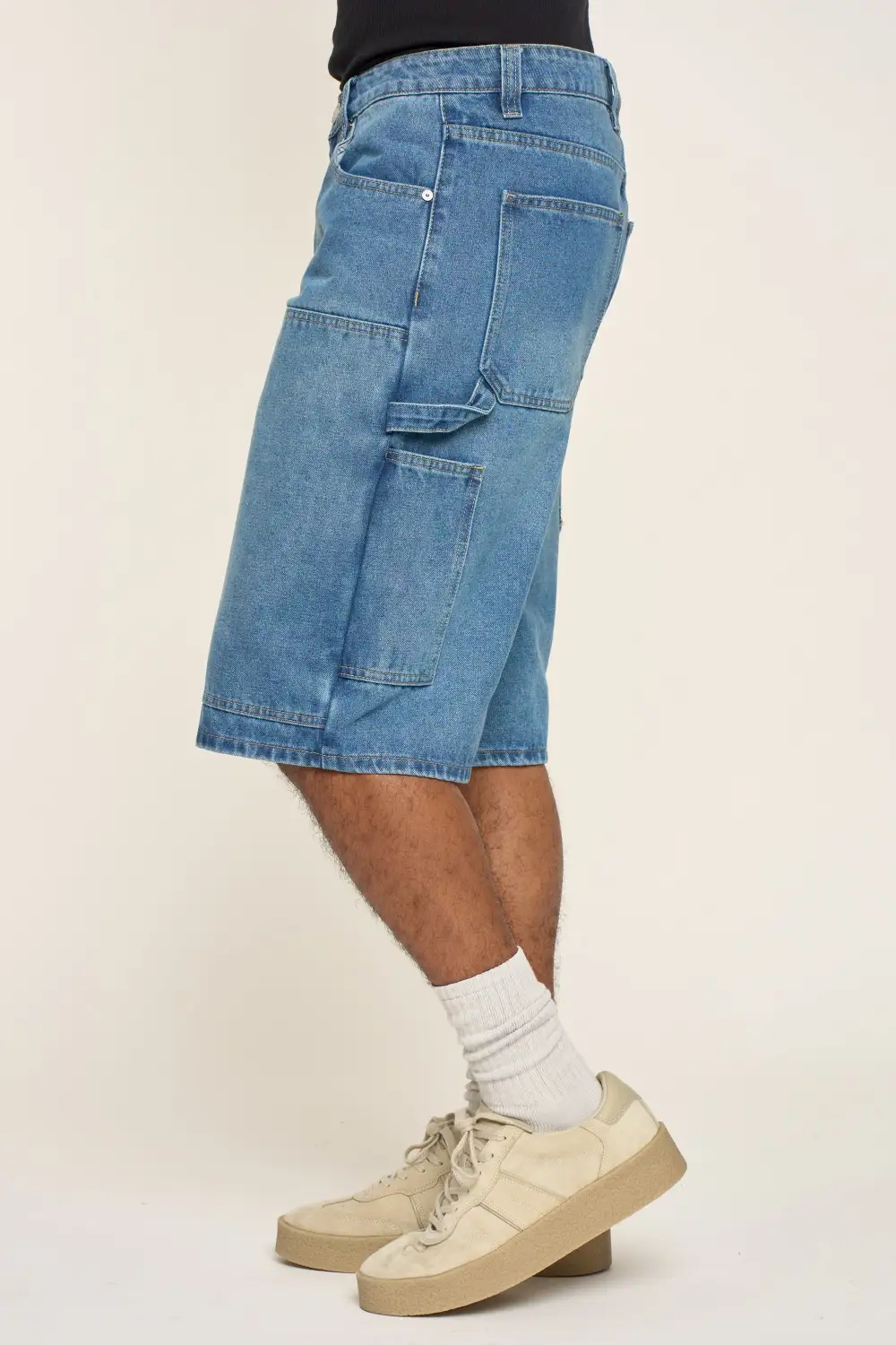 Men's Baggy Fit Carpenter Denim Shorts