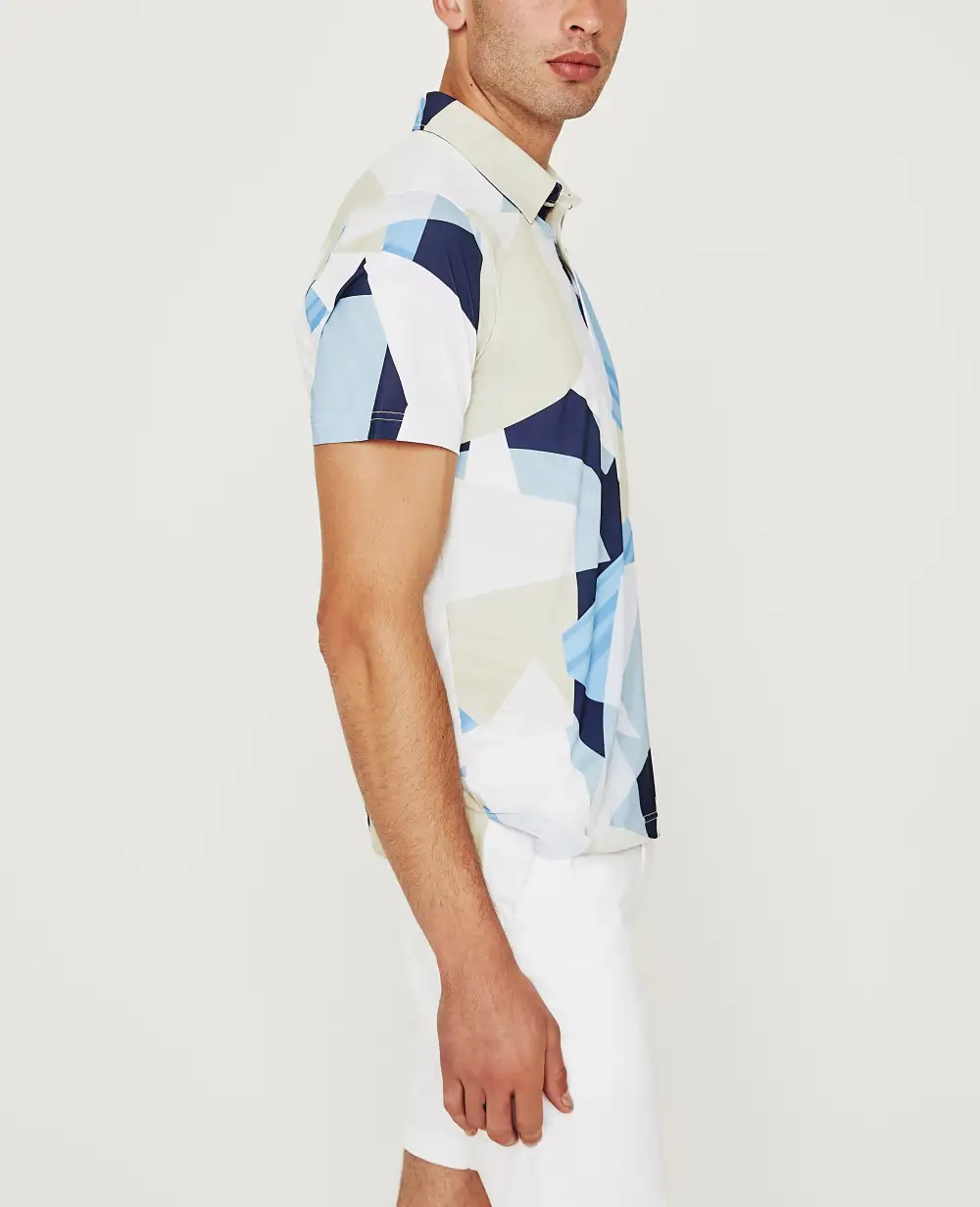 Men's Color Block Polo Shirt
