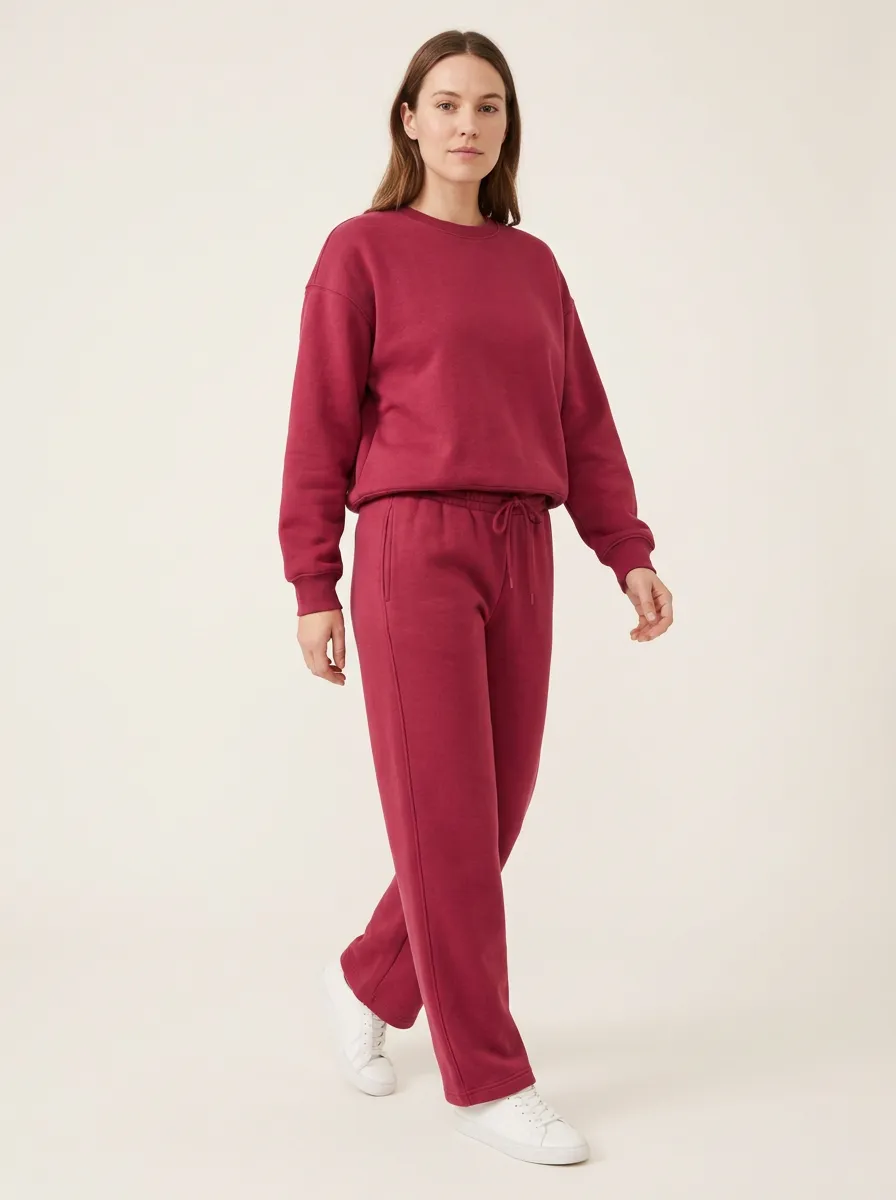 Women's Fleece Printed Jogger Set