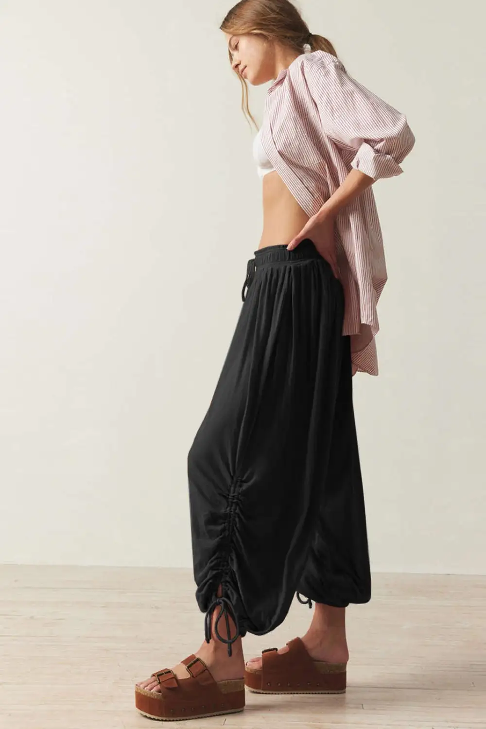 Everyday Drawstring Ruched Pants