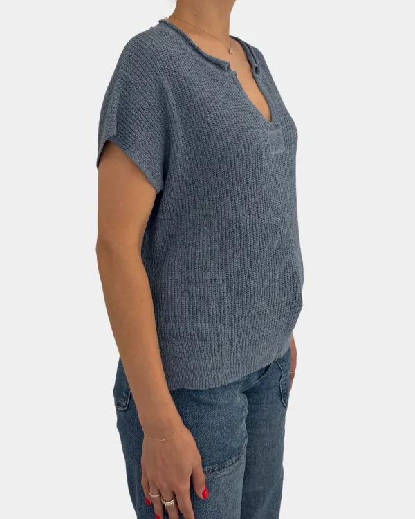 Soft Short Sleeve Sweater Top