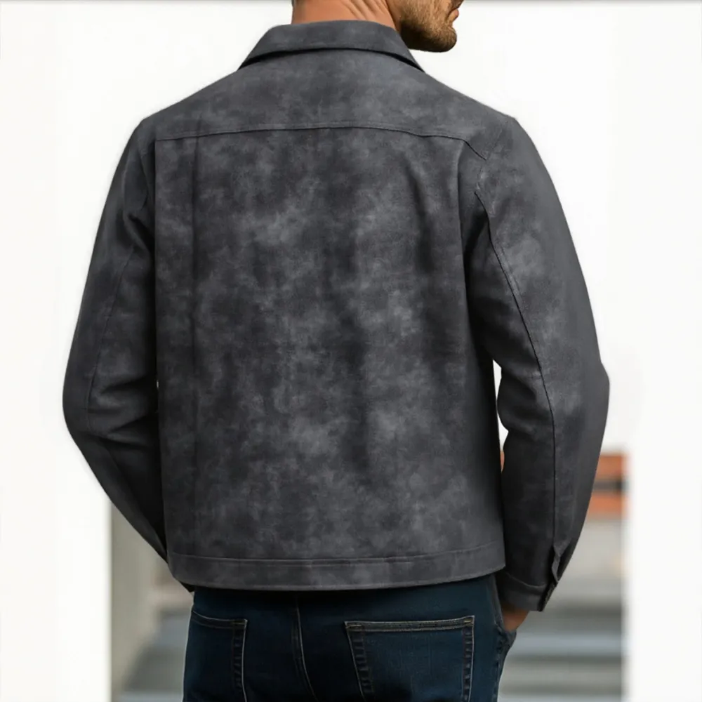 Leather Work Distressed Jacket