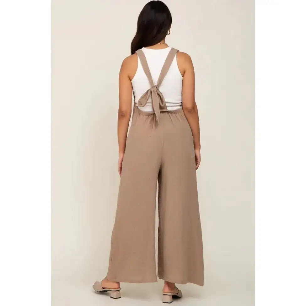 Maternity Chic Casual Wide Leg Jumpsuit