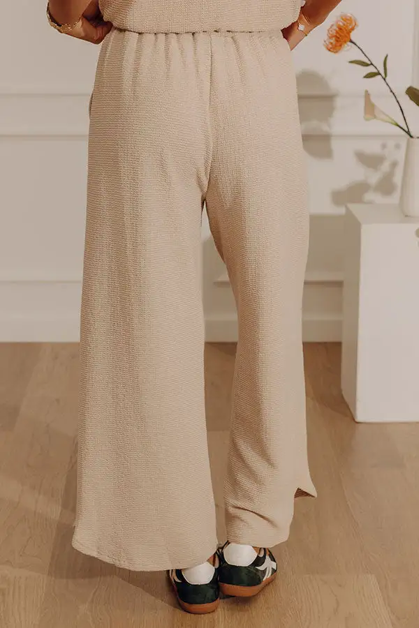 High Waist Relaxed Wide Leg Knit Pants