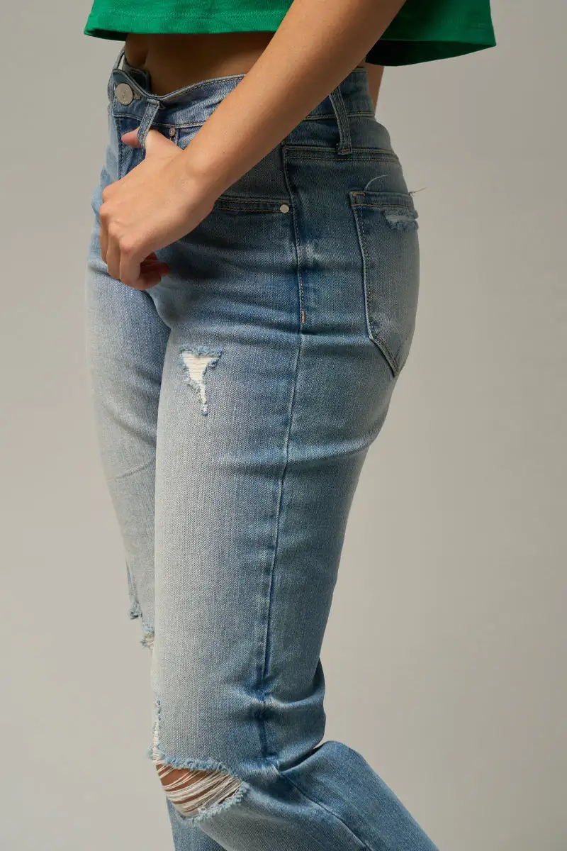 Mid Rise Slim Jeans