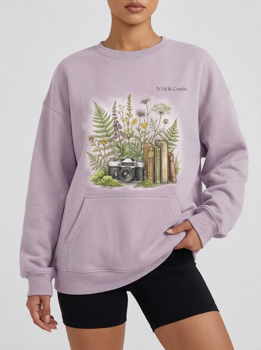 Women's Nature Photography Book Wild & Gentle Graphic Sweatshirt