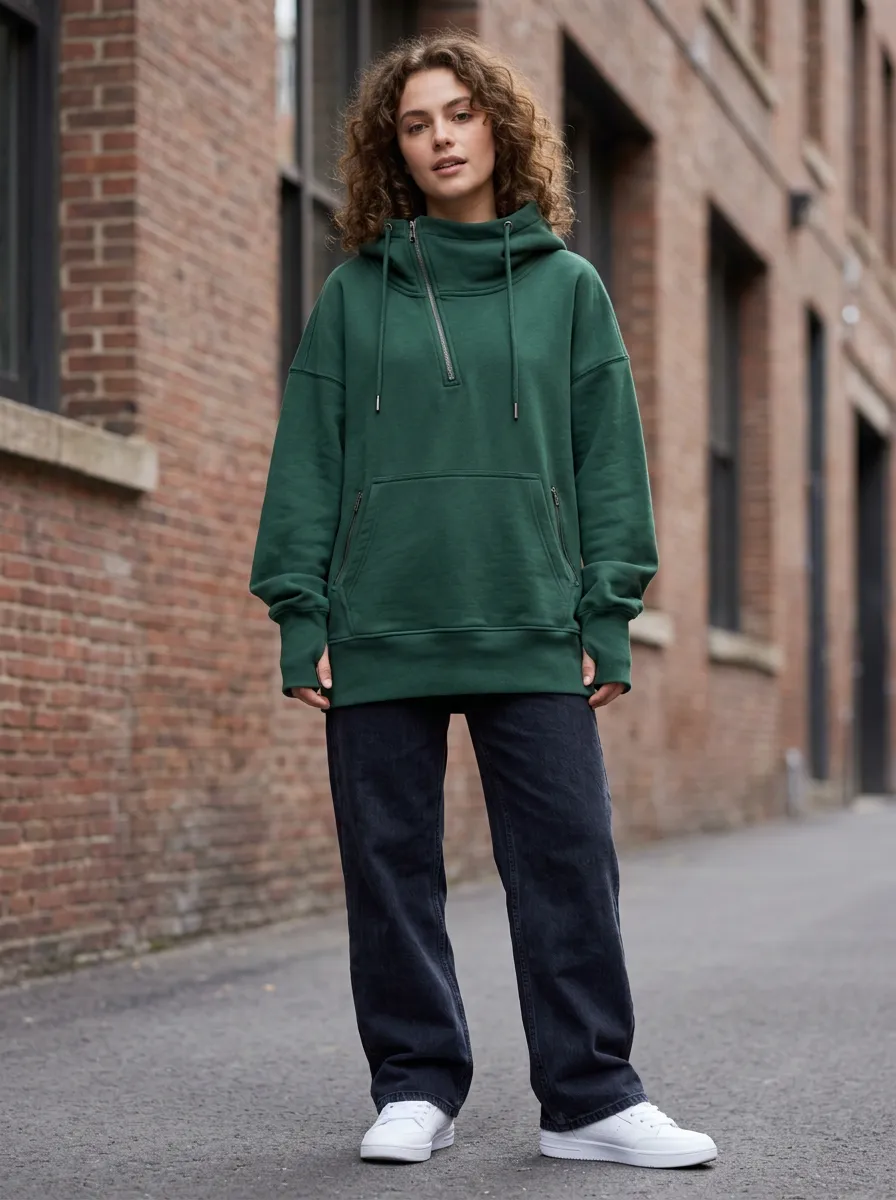Unisex Side Zip Move Easy Pullover Hoodie
