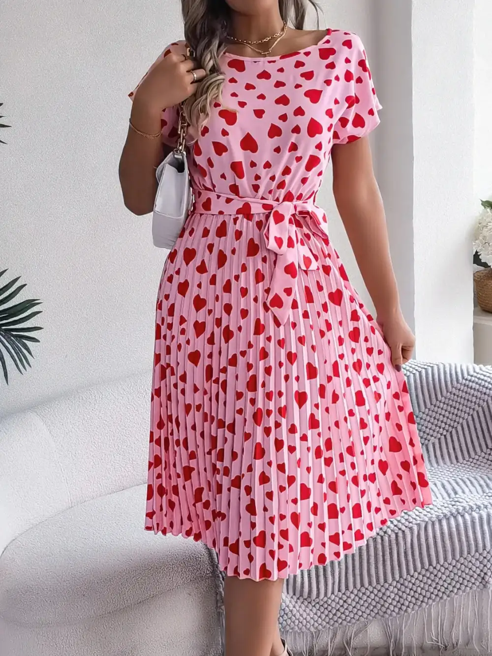 Everyday Tie Detail High Waist Dress
