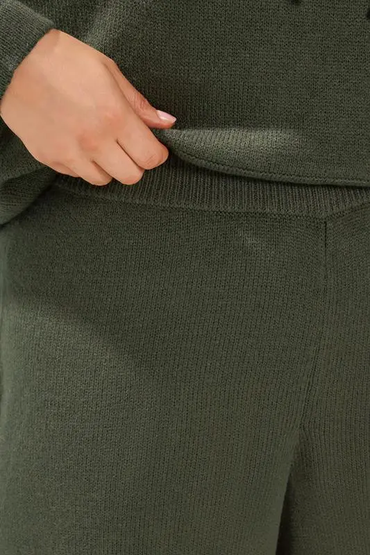 Khaki Green Knitted Trousers