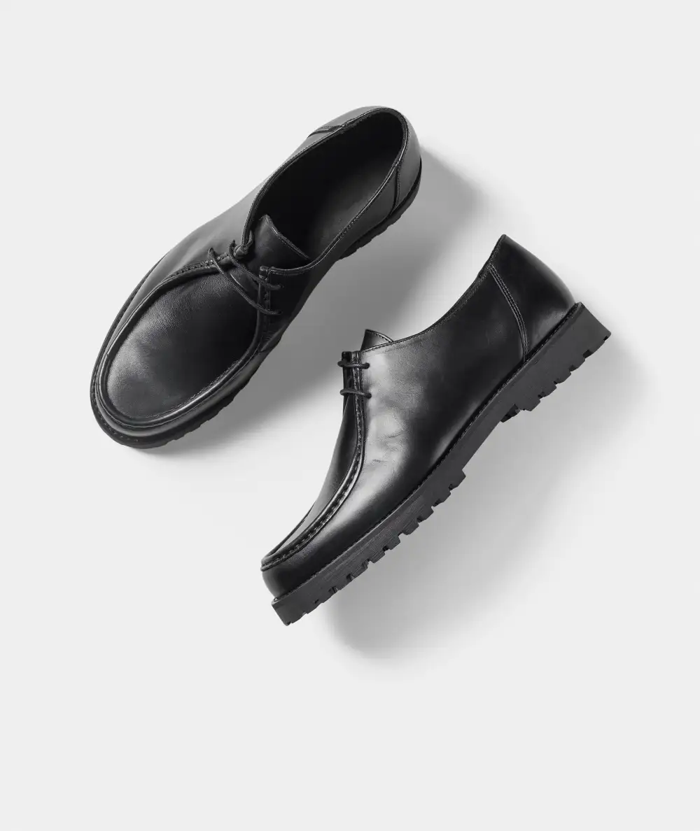Modern Leather Moc Toe Shoes
