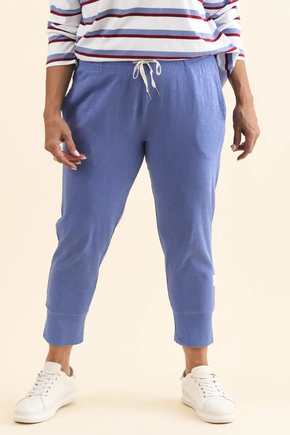 Cotton Mid Rise Elastic Waist Sweatpants