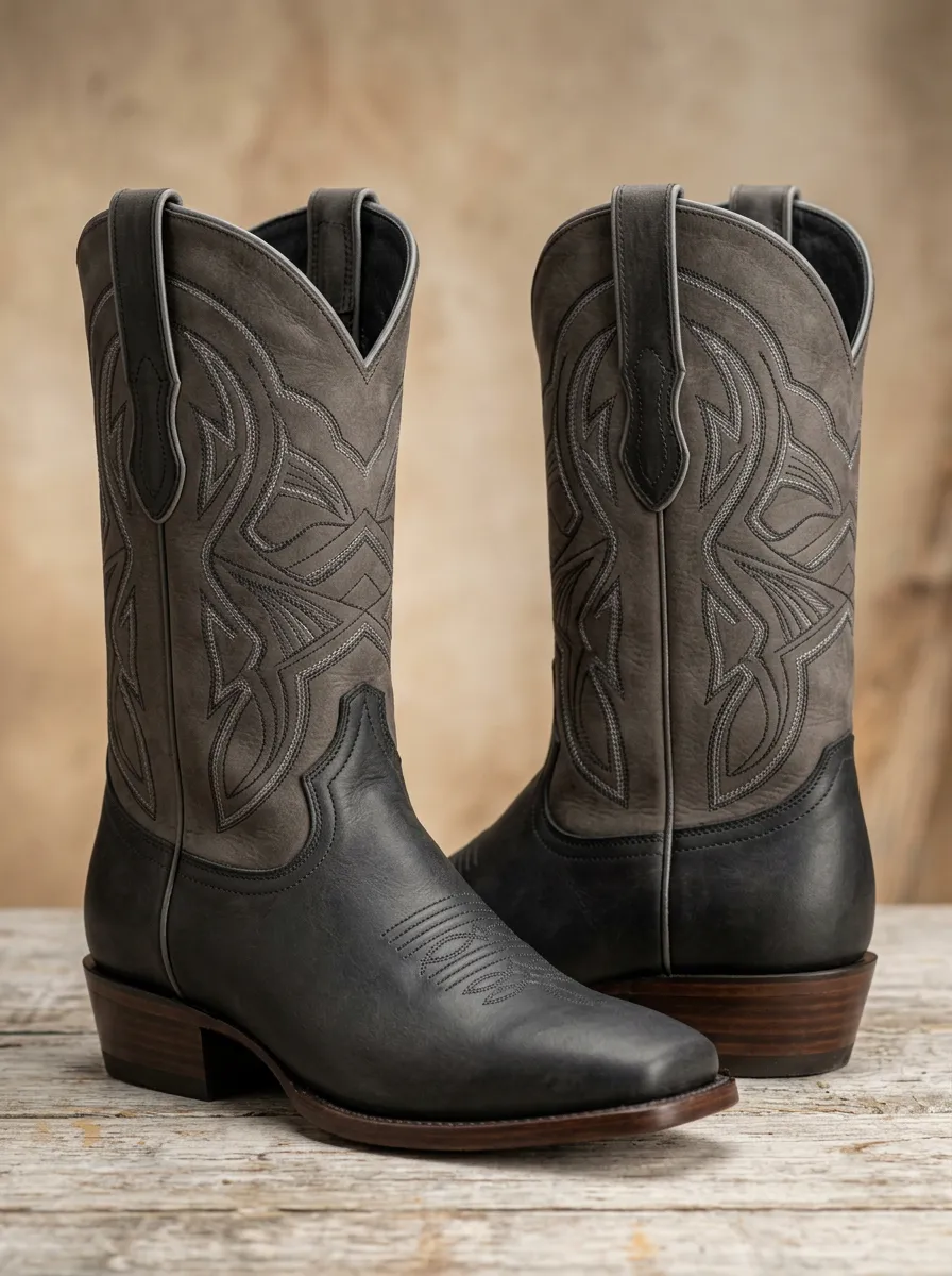 Men's Western Cowboy Embroidered Western Boots Men