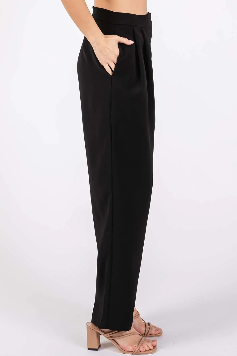 High Waist Pleated Pants