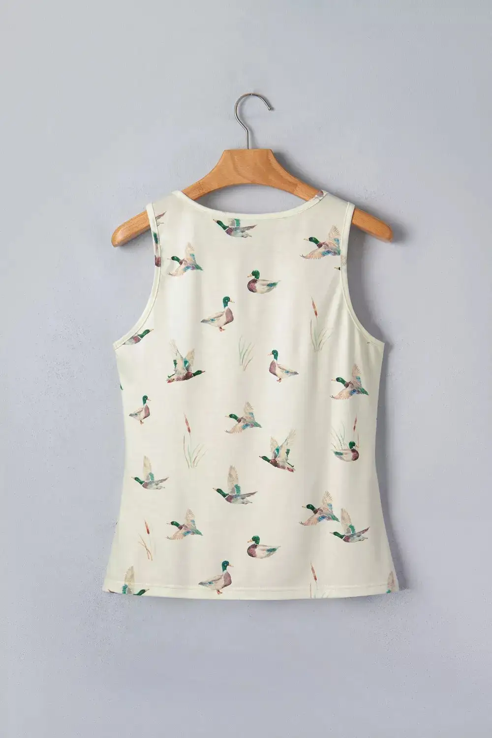 Mallard Print Western Style Tank Top