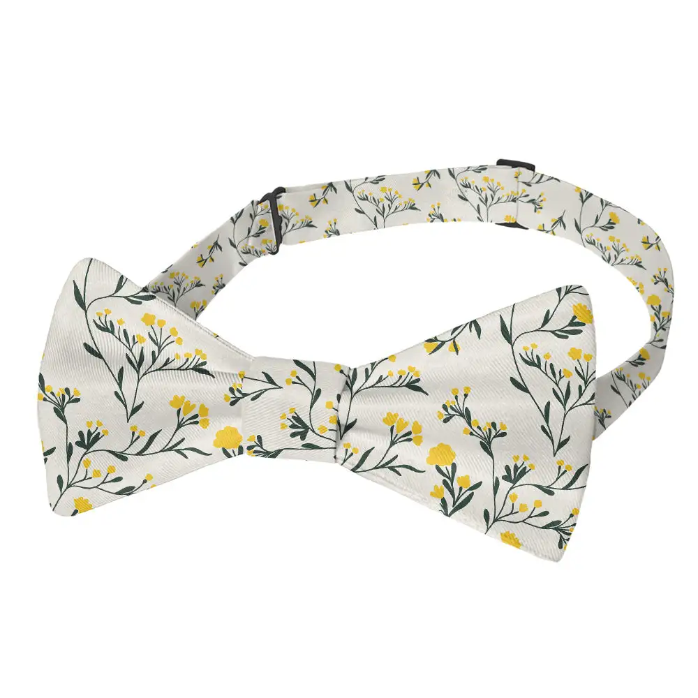 Folksy Floral Motif Bow Tie