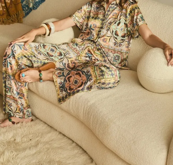 Wide Leg Silky Pants