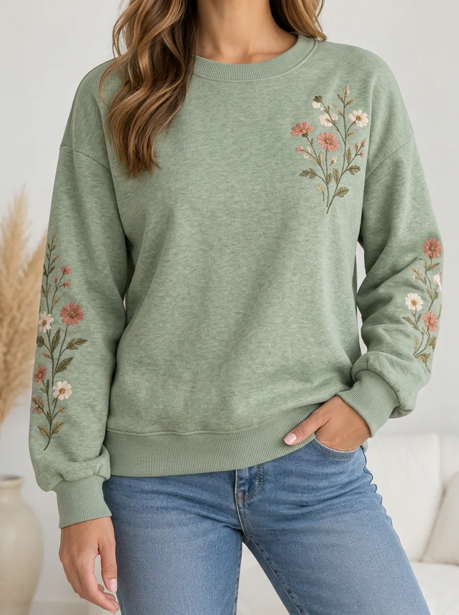 Printed Women's Relaxed Sweatshirt