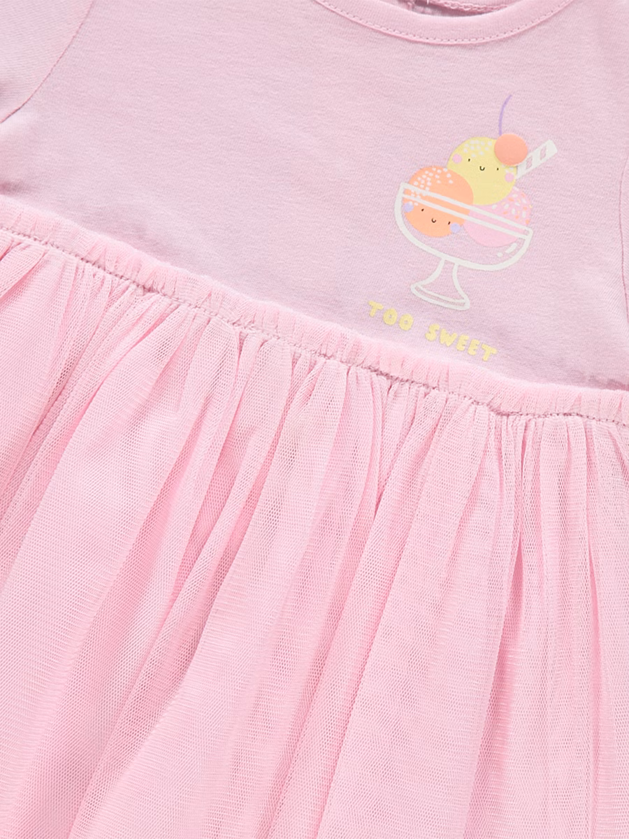 Pink Too Sweet 2 In 1 Short Sleeve Dress detail 1