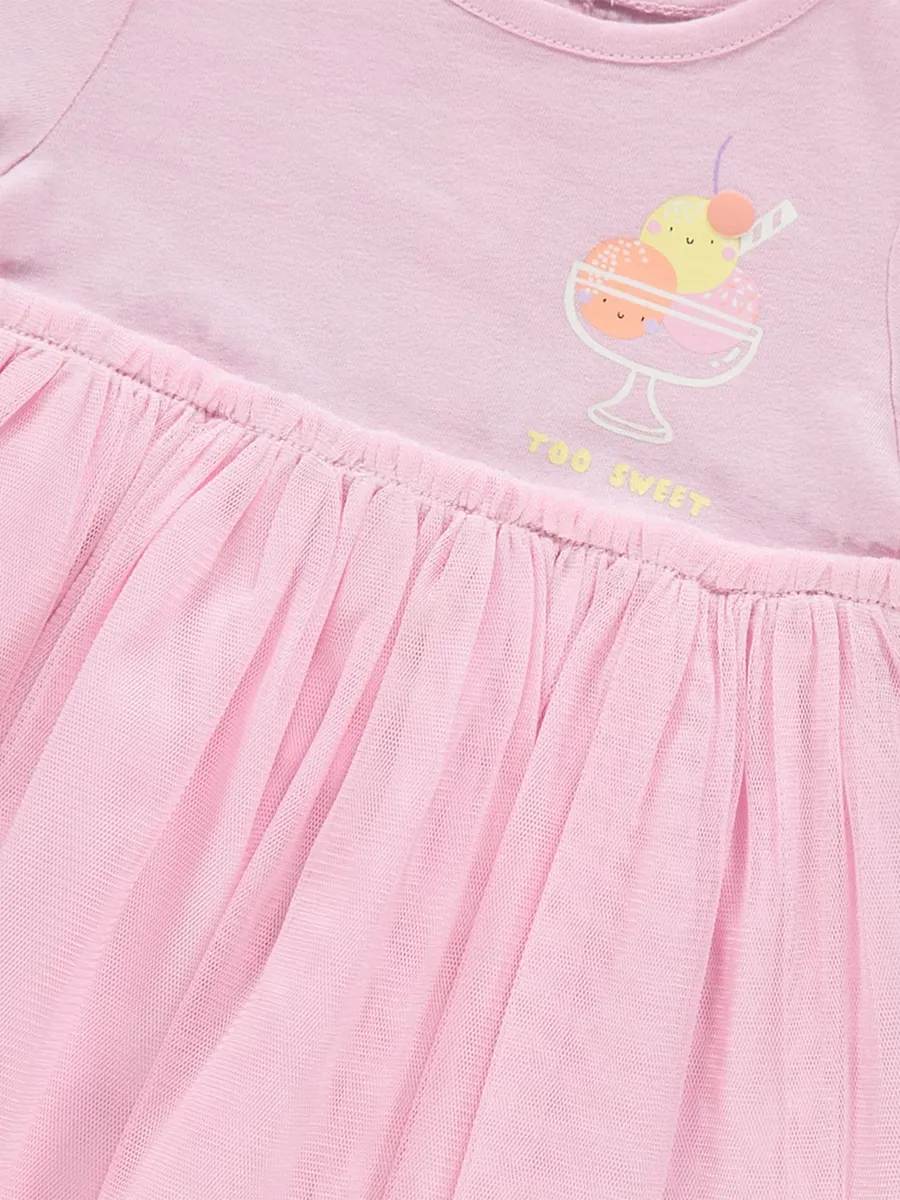 Pink Too Sweet 2 In 1 Short Sleeve Dress