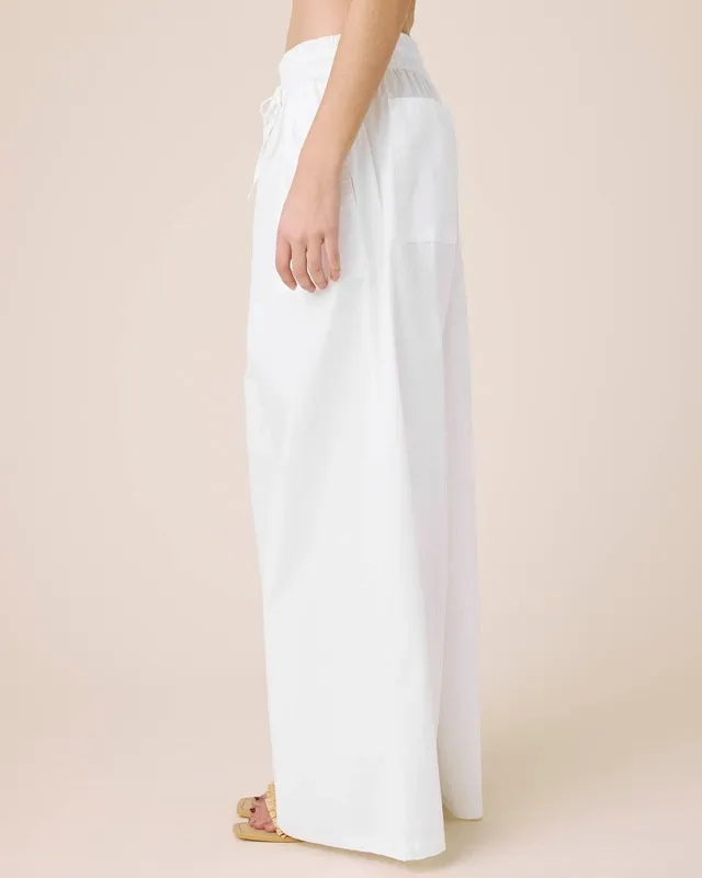 Casual Simple Poplin Pants
