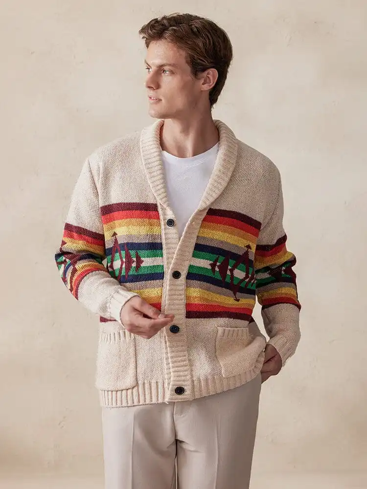 Soft Knit Double Breasted Cardigan Sweater