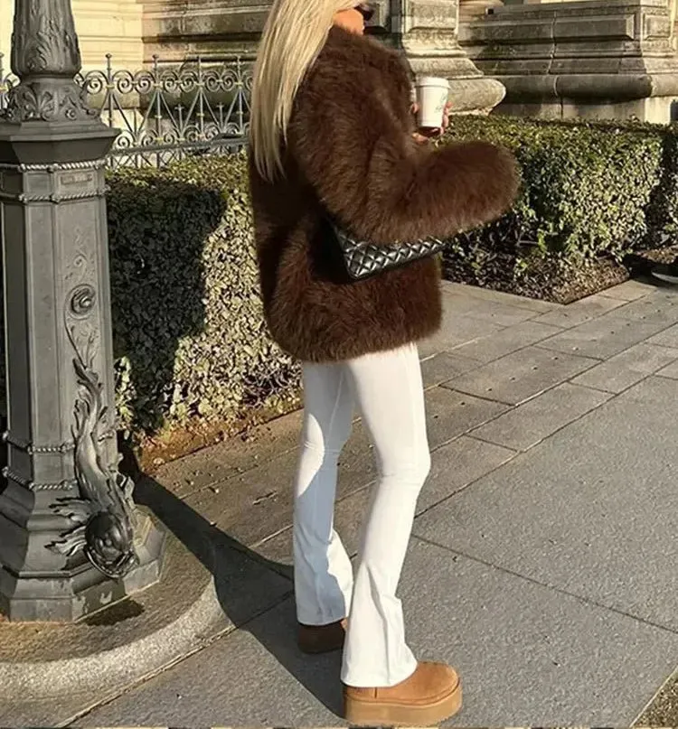 Long Faux Fur Jacket