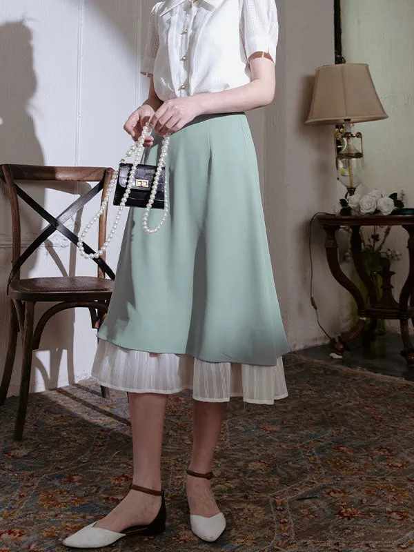 Urban Relaxed Everyday Casual Polyester Skirt