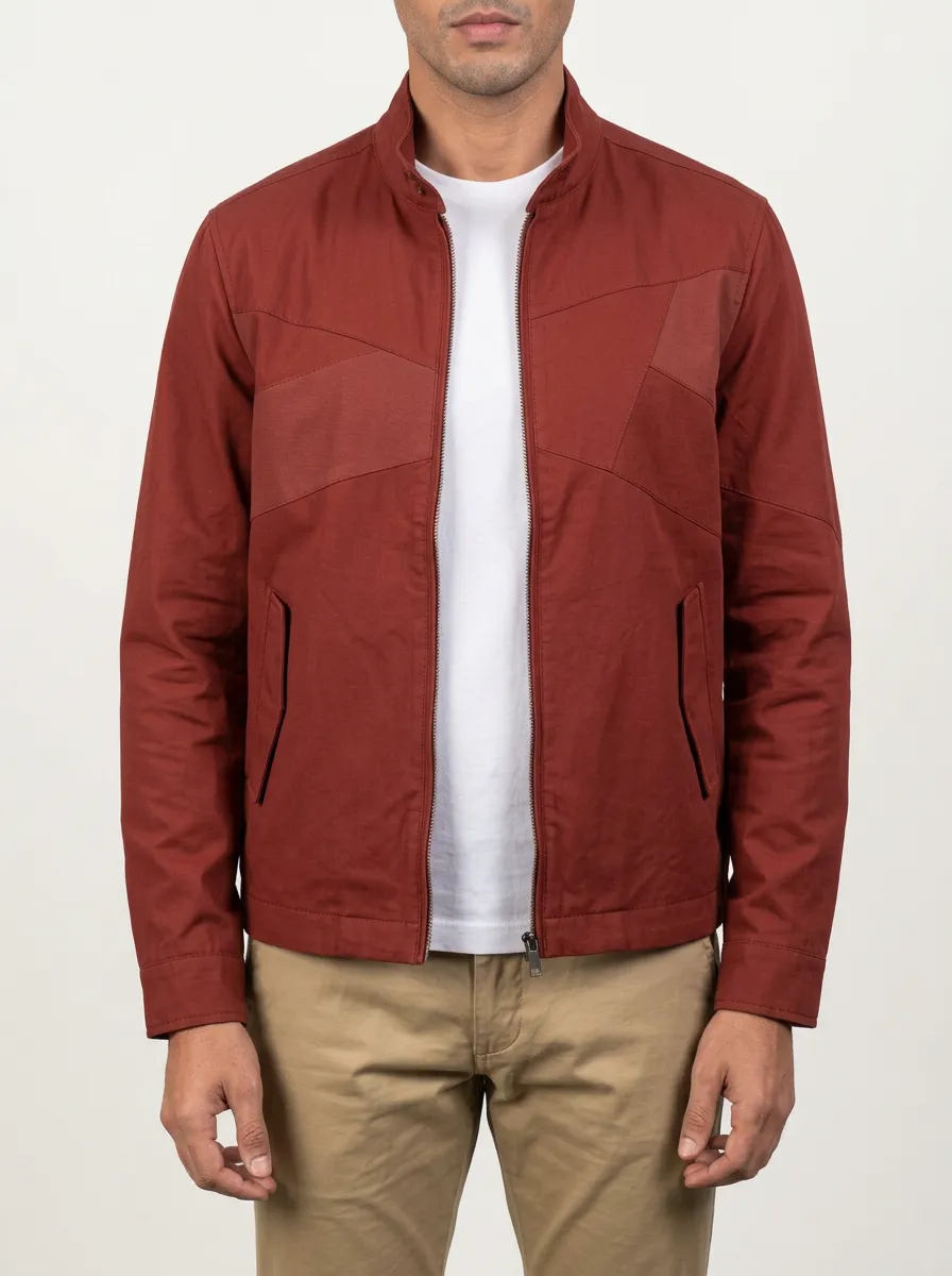 Panel Design Zip Jacket