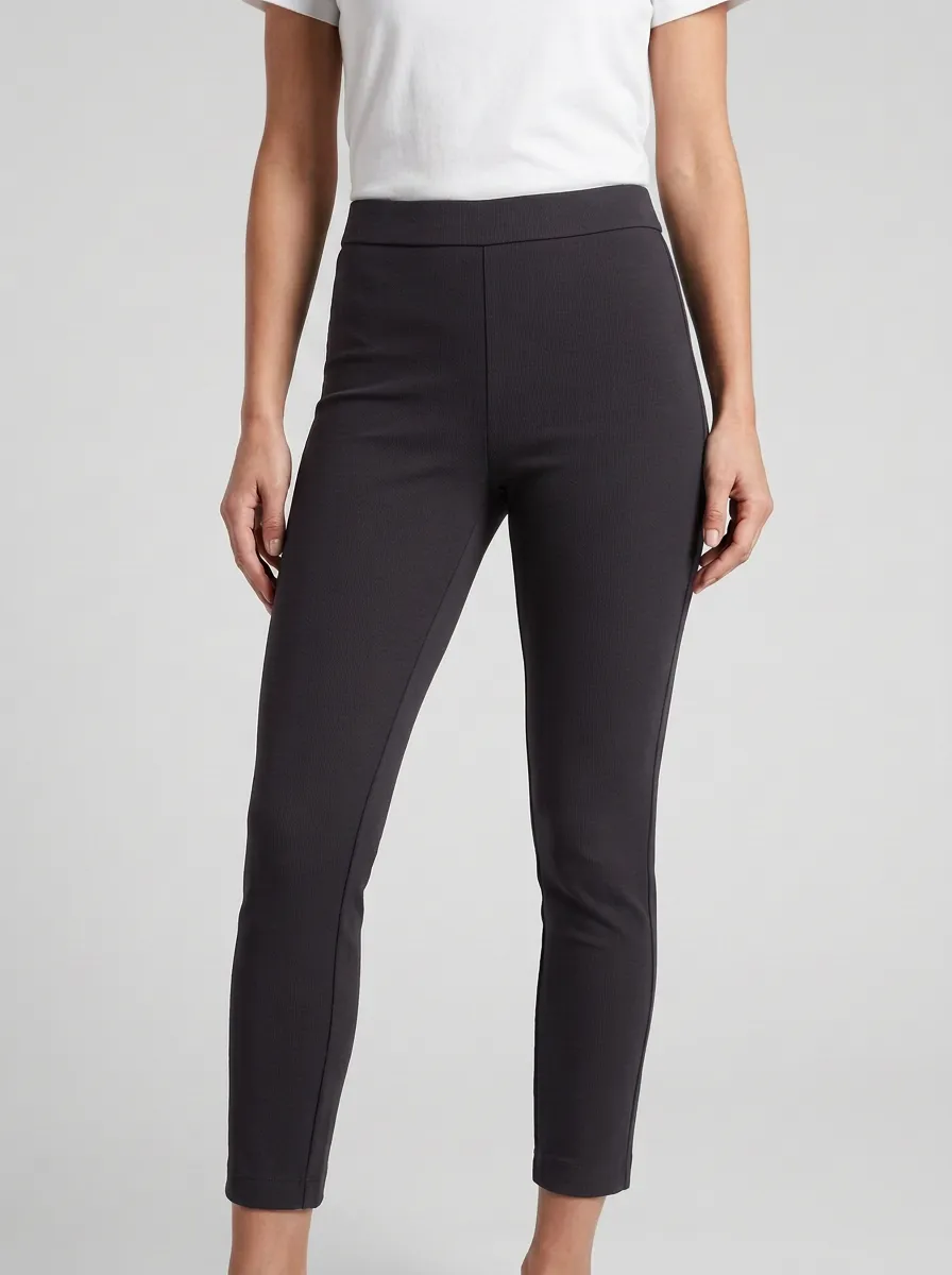 Relaxed-Fit Mid-Rise Women's Stretch Mid-Rise Pants