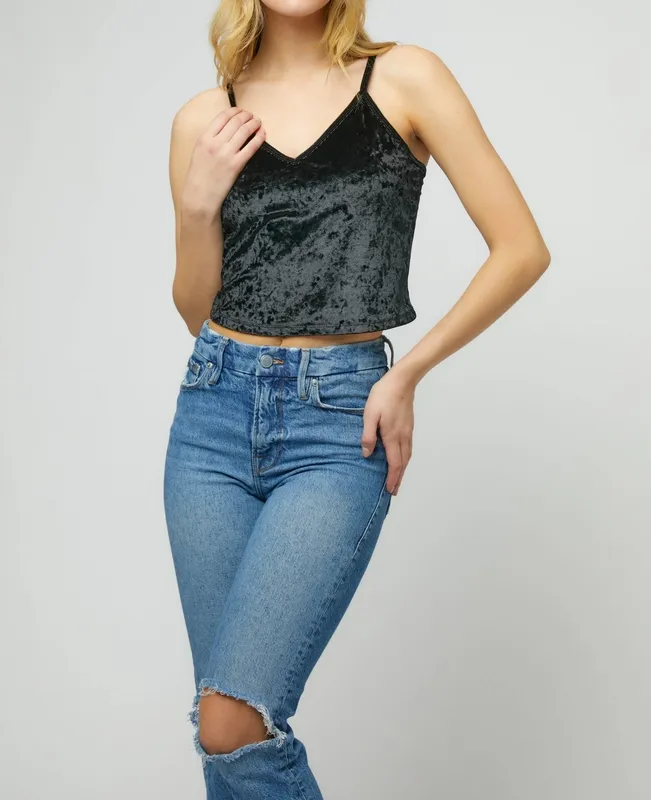 Crushed Velvet Crop Cami