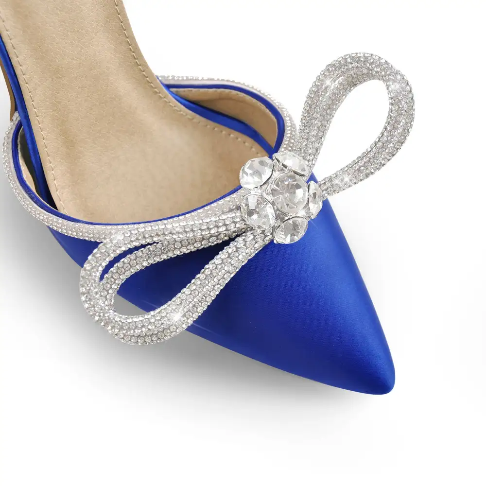 Elegant Rhinestone Pointed Toe Stiletto Pumps