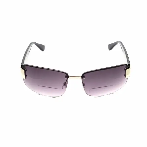 Rimless Bifocal Amber-Lens Reading Sunglasses