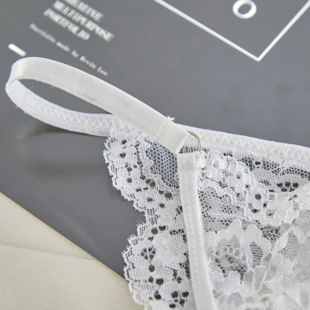 Sheer Lace Suspender Bra And Panty Set