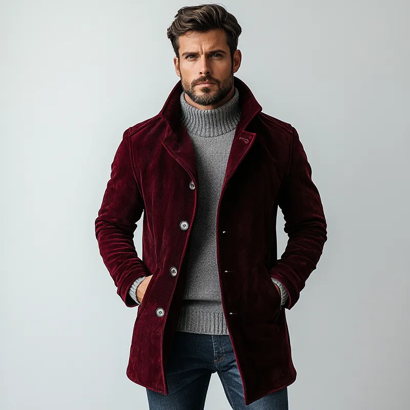 Tailored Cross Button Coat