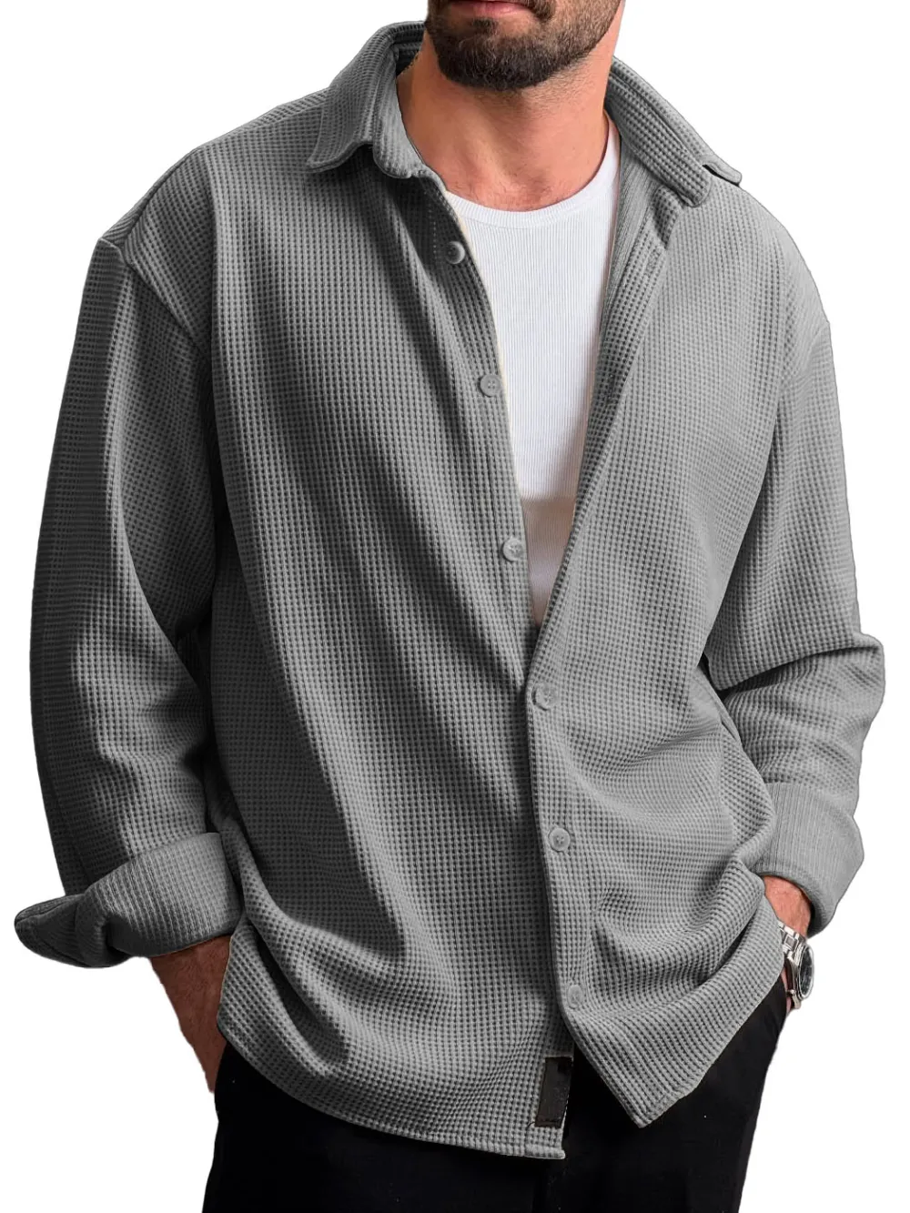 Heritage Textured Knit Camp Collar Shirt