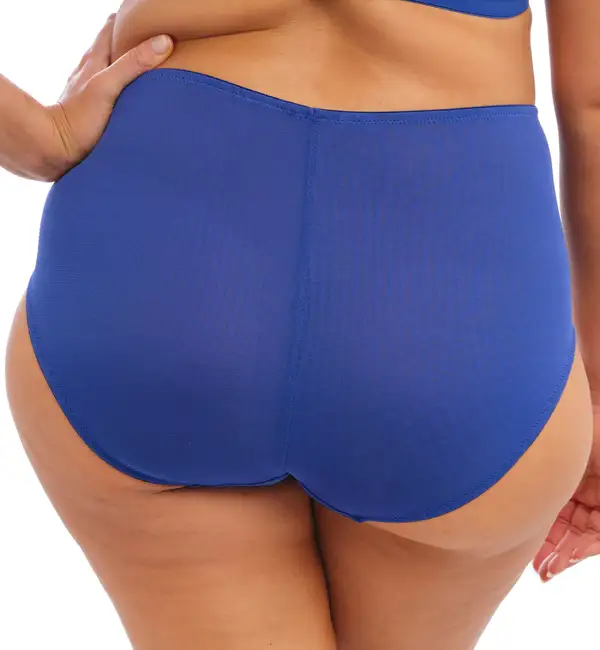 Classic High-Waist Lace Mesh Full-Coverage Brief Panty
