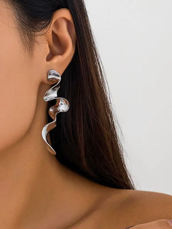 Lustrous Statement Drop Earrings