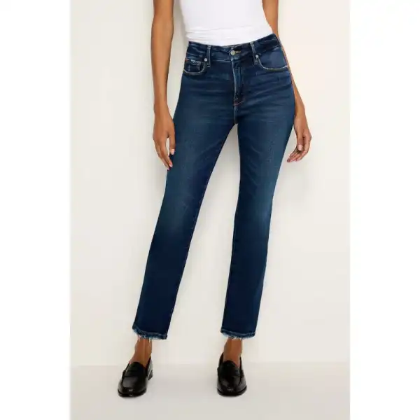 Straight-Leg Ankle-Length High-Rise Women's Jeans