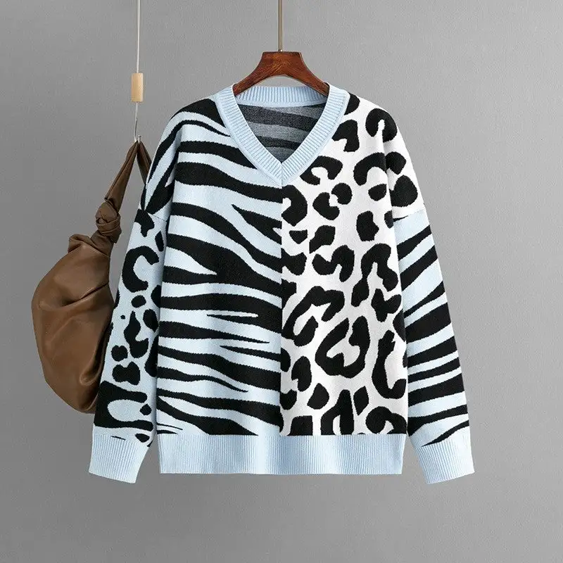 Women's Zebra-Print Sweater