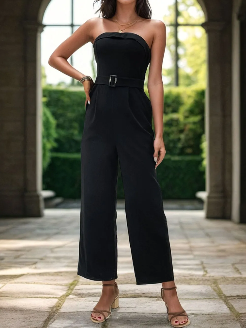 Tube Jumpsuit With Pockets