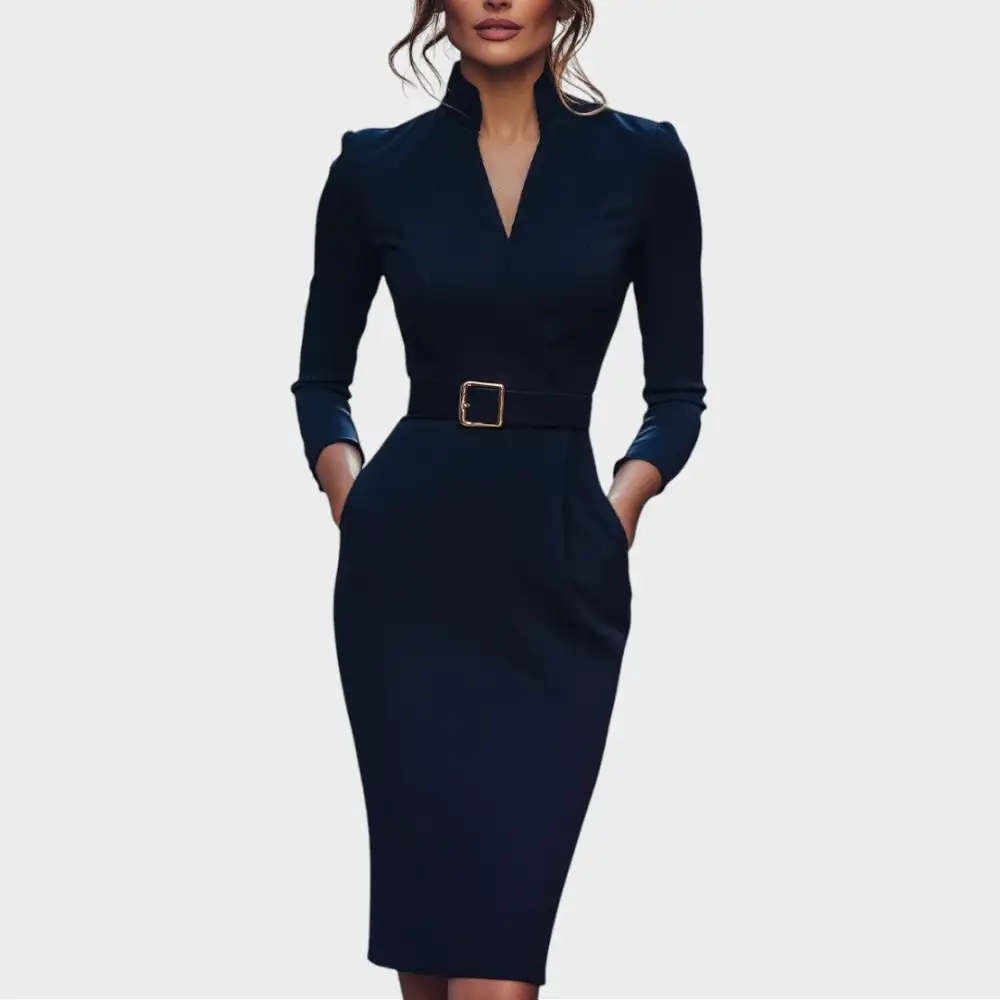 Relaxed Belted Everyday Midi Dress