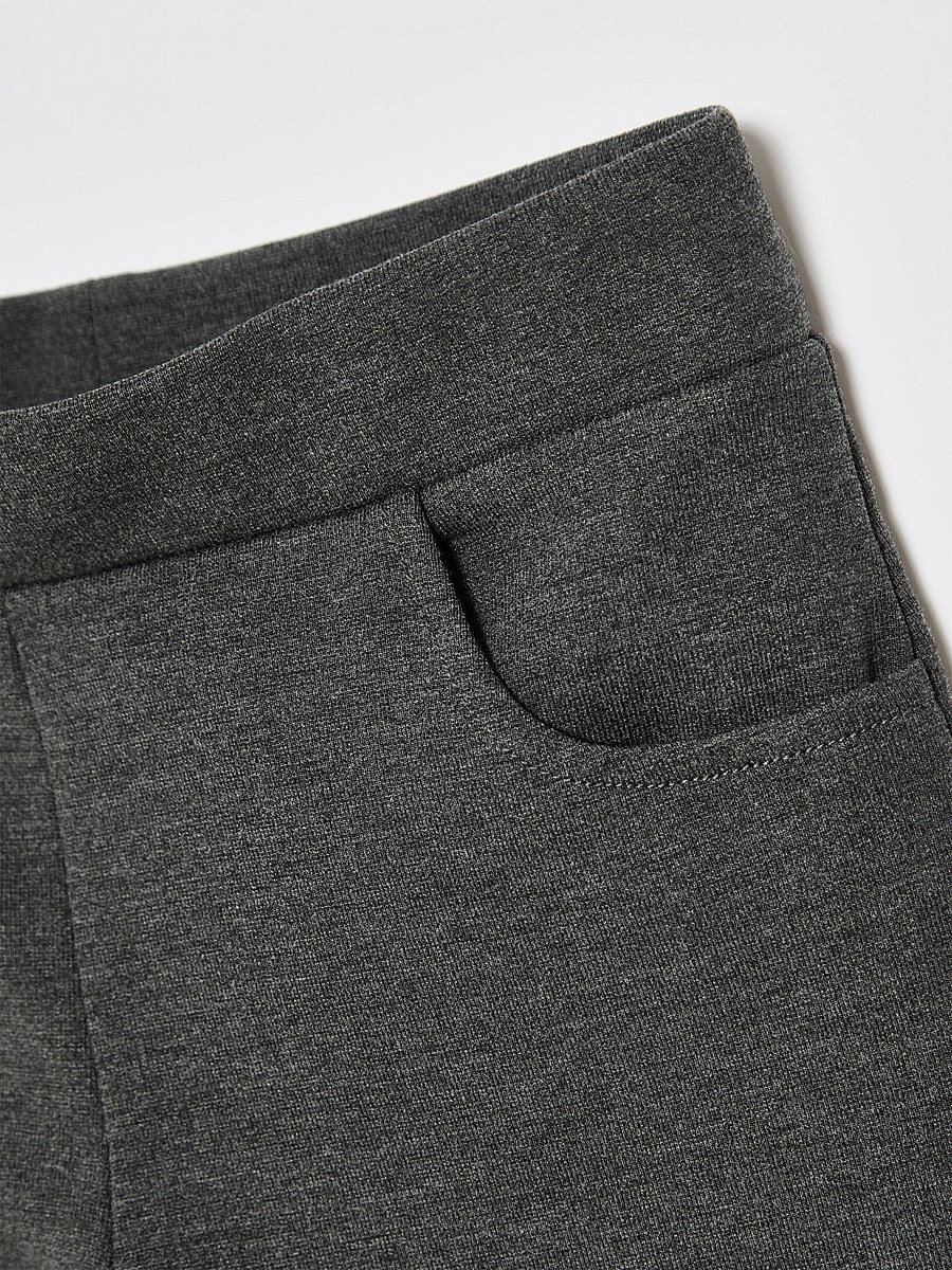 Grey Kick Flare Girls School Trousers 2 Pack detail 2