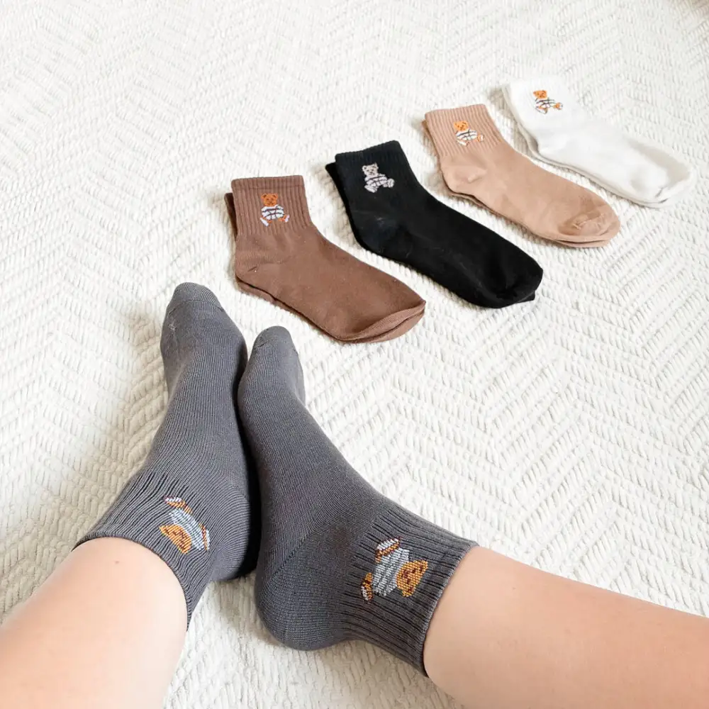 Cozy Teddy Bear Socks Pack