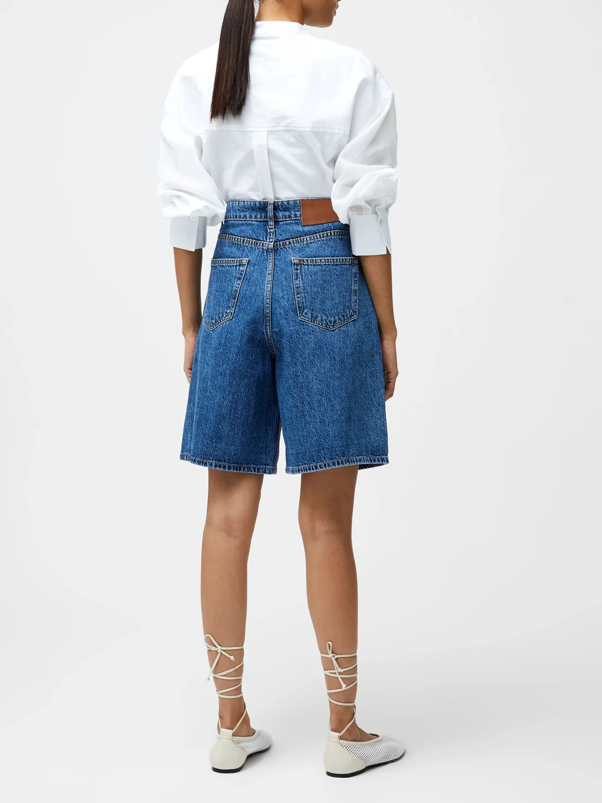 Low-Key Commuter Style Loose Denim Shorts