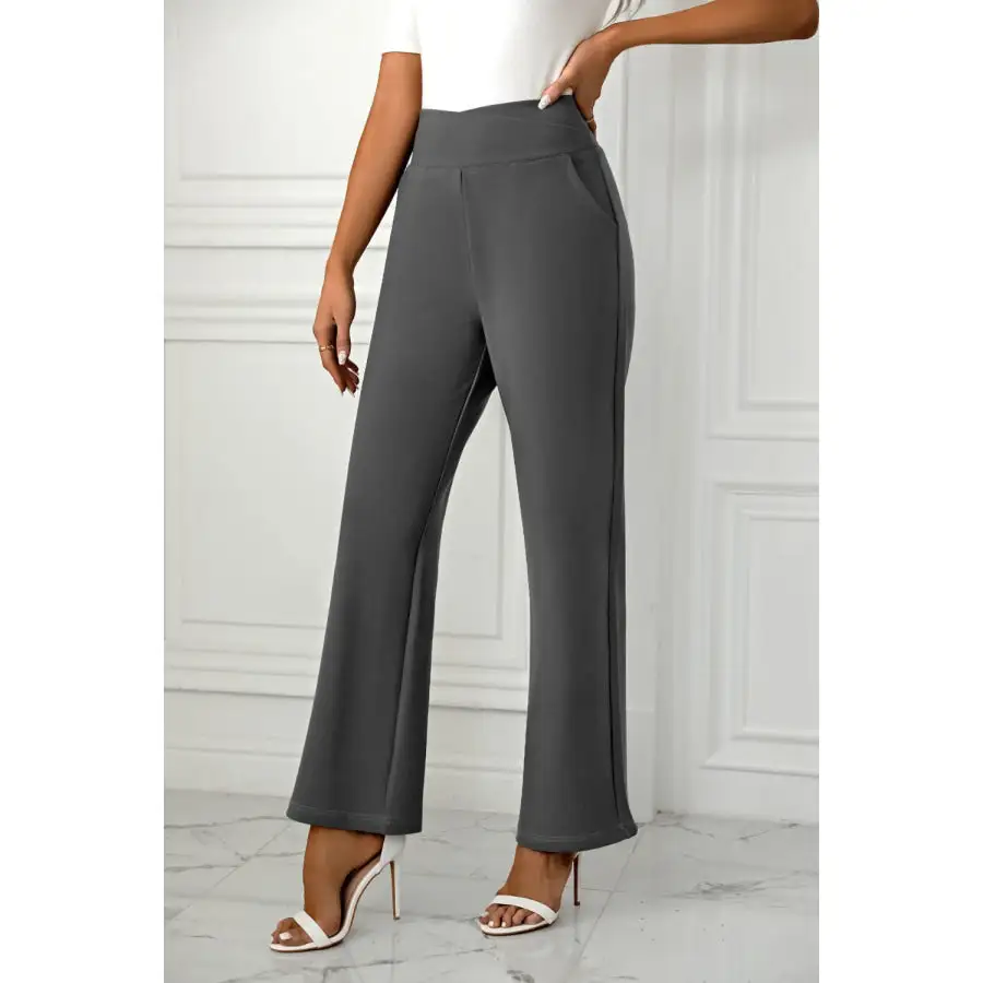 High Waist Straight Leg Pants