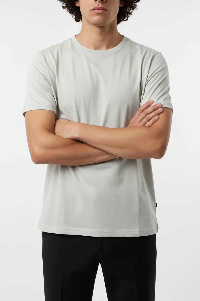 Classic Round Neck Cotton T-Shirt
