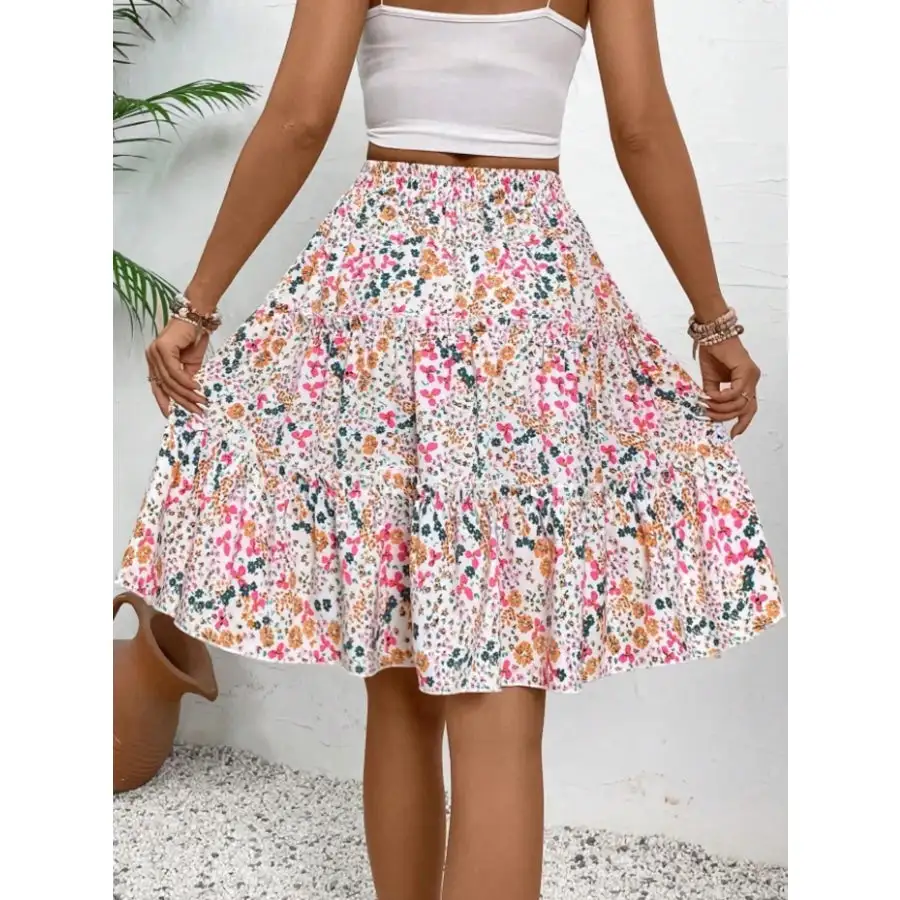 Everyday Print Midi Skirt