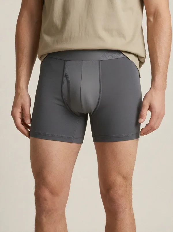 Men's Solid Minimalist Printed Boxer Briefs